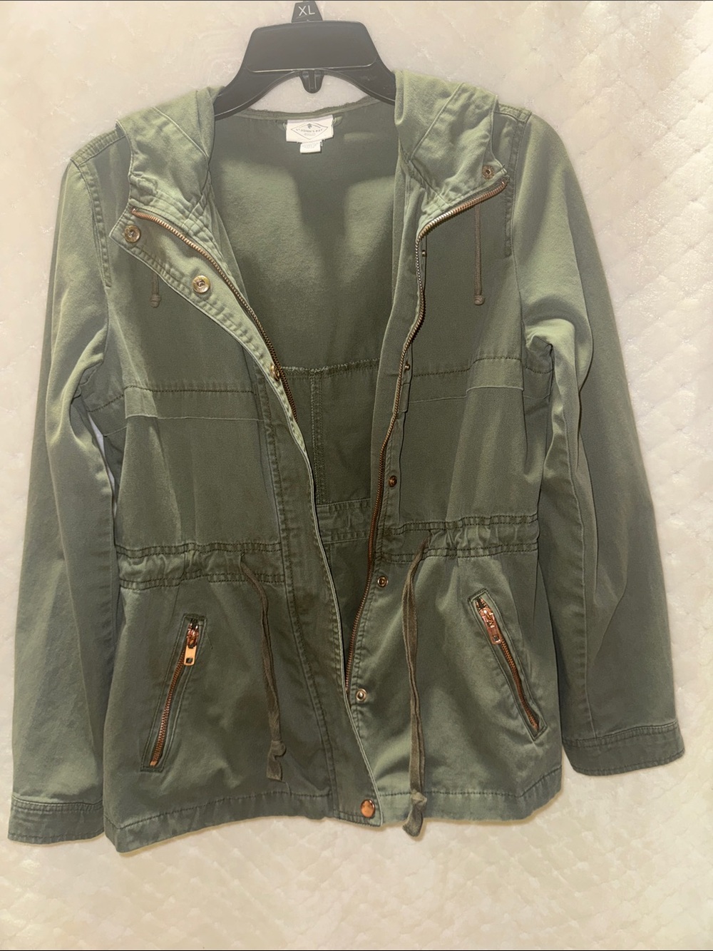 Olive Green Hooded Anorak Jacket - Women💕